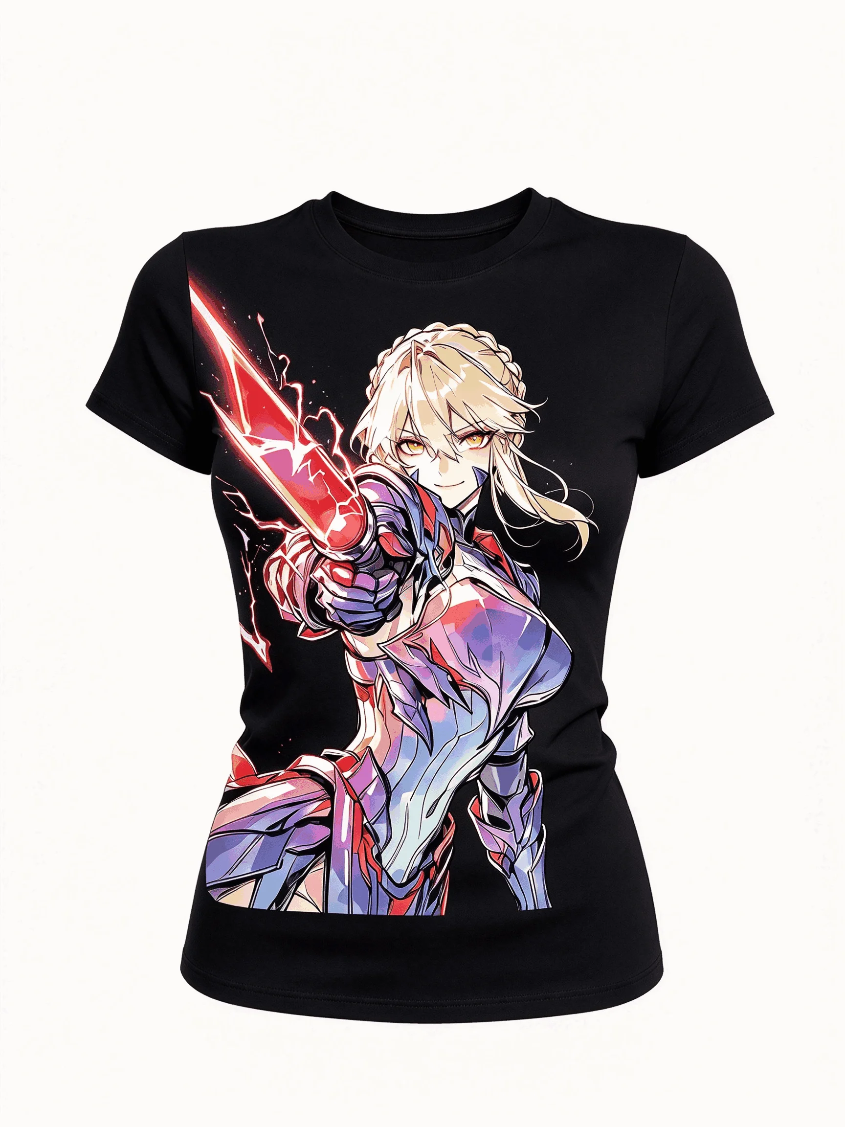 Fate stay night Vintage T-shirt Unisex Singer Cotton Men T Shirt Oversized Unisex Streetwear Trendy Cotton for Men Women Couples