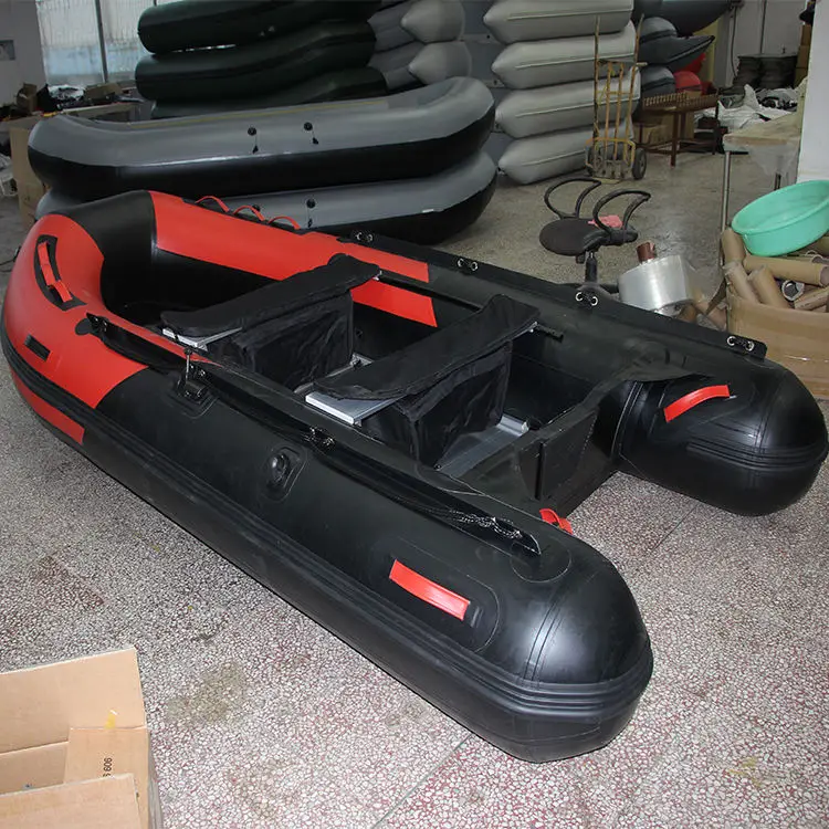 2025 Hot Sale 12ft Rubber Boat Inflatable Fishing Boat with Aluminum Floor