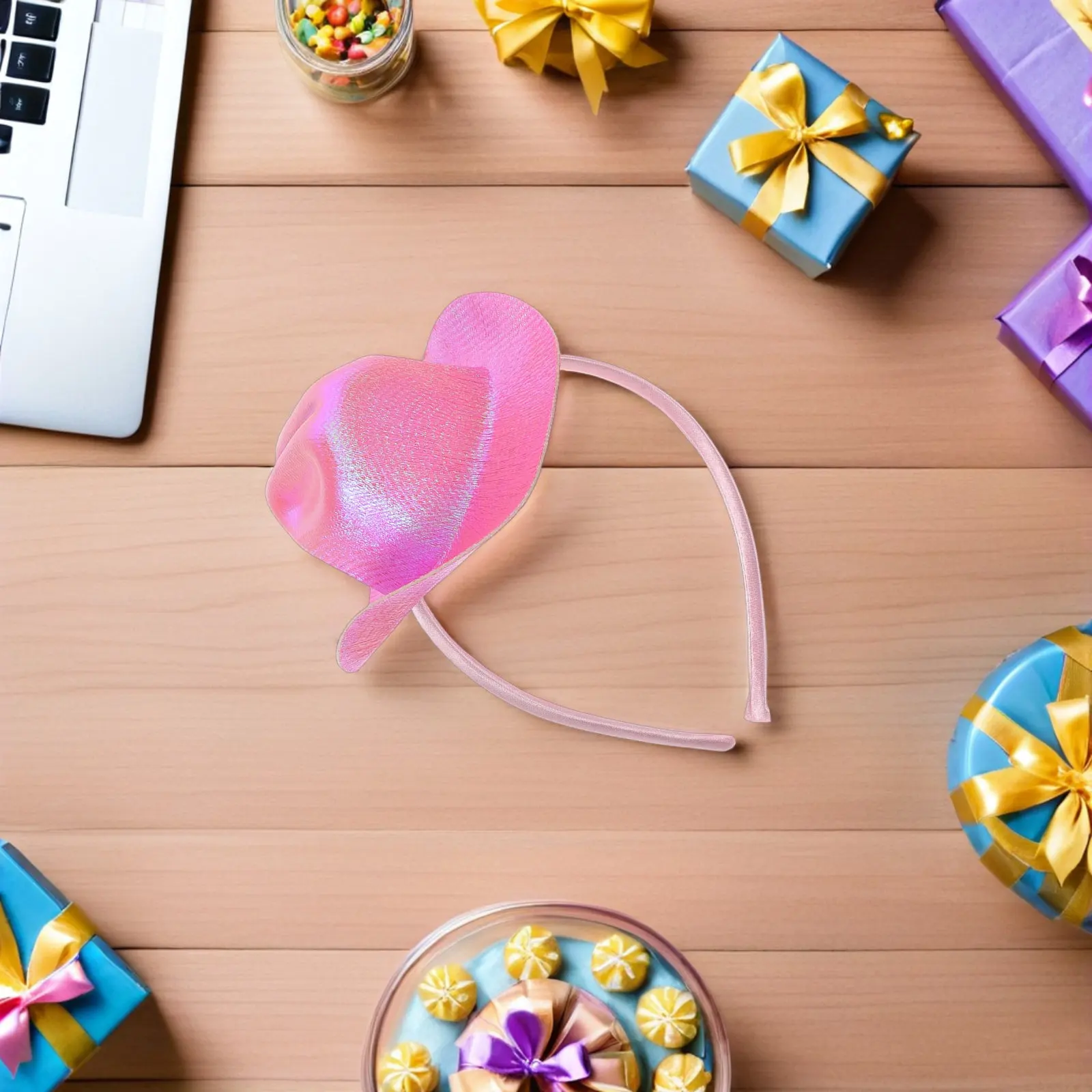 

Блестящая повязка на голову в виде ковбойской шляпы, декор для вечеринки в стиле вестерн, аксессуары для детского косплея, костюм для Хэллоуина, Рождества, дня рождения, вестерн-тематика