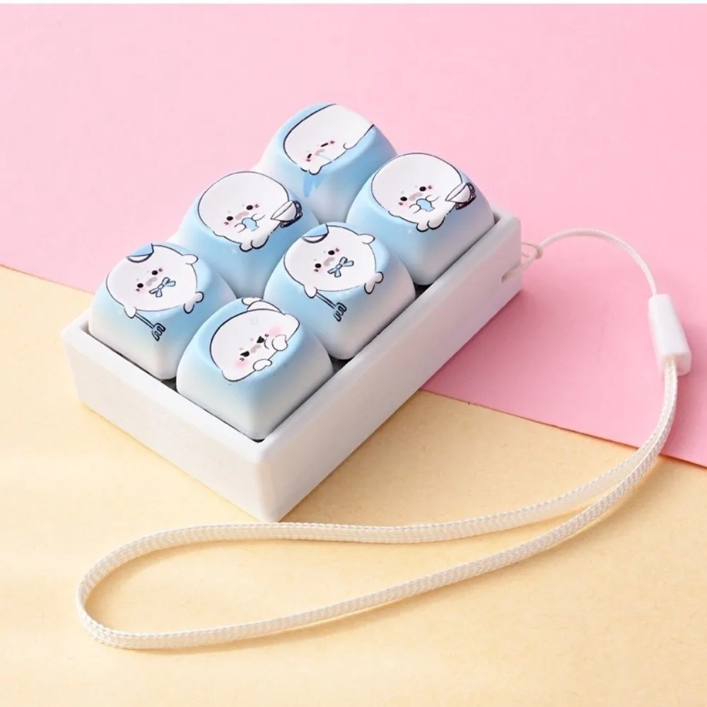 Football Pattern Fidget Clicker Crisp Sound 9 Button Keyboard Fidget Keychain Small Size with Lanyard Finger Keyboard Pendant
