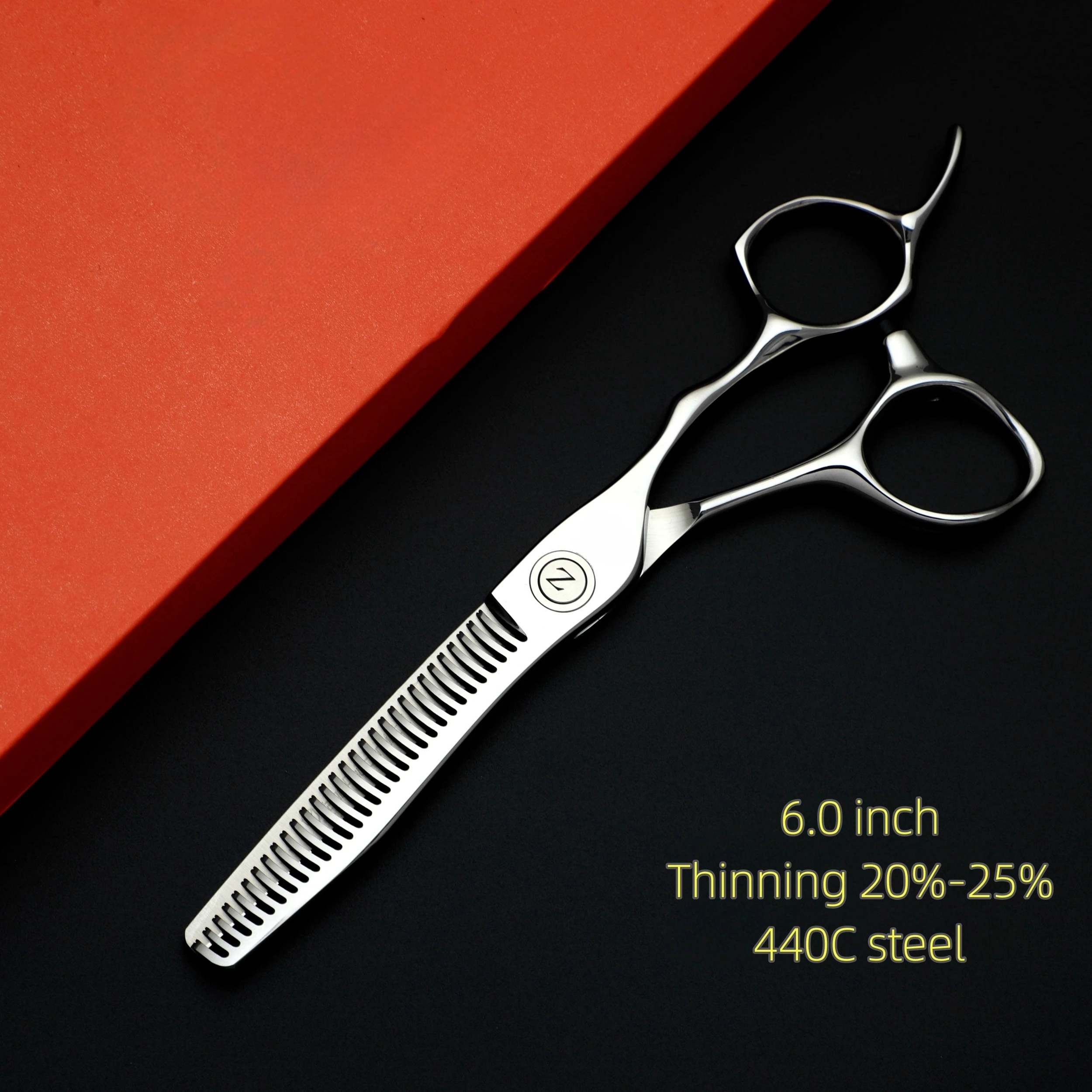 

Professional barber scissors，Hair thinning shears，440C steel hair cutting machine，Set of 6 inch High-end Barbershop accessories