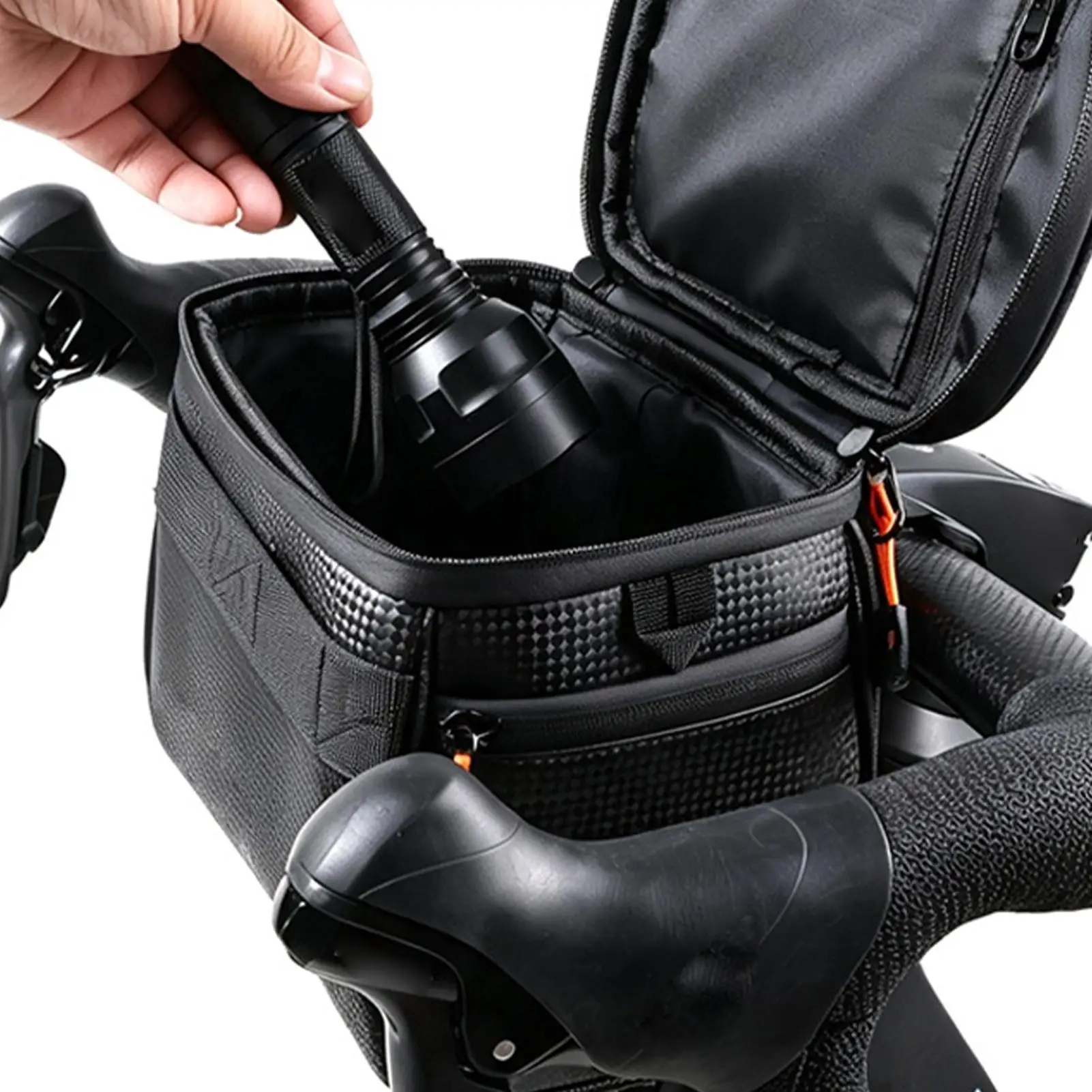 20.5x17.2cm Waterproof Bike Front Storage Bag Multi Compartment Pouch Wear Resistant Bike Frame Front Pouch bicycle Accessories