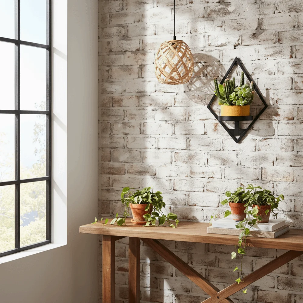 

Sturdy Floating Metal Wall Plant Shelves Easy-Mount Metal Wall Plant Shelves Floating Desig Space Savingn Floating Plant Racks