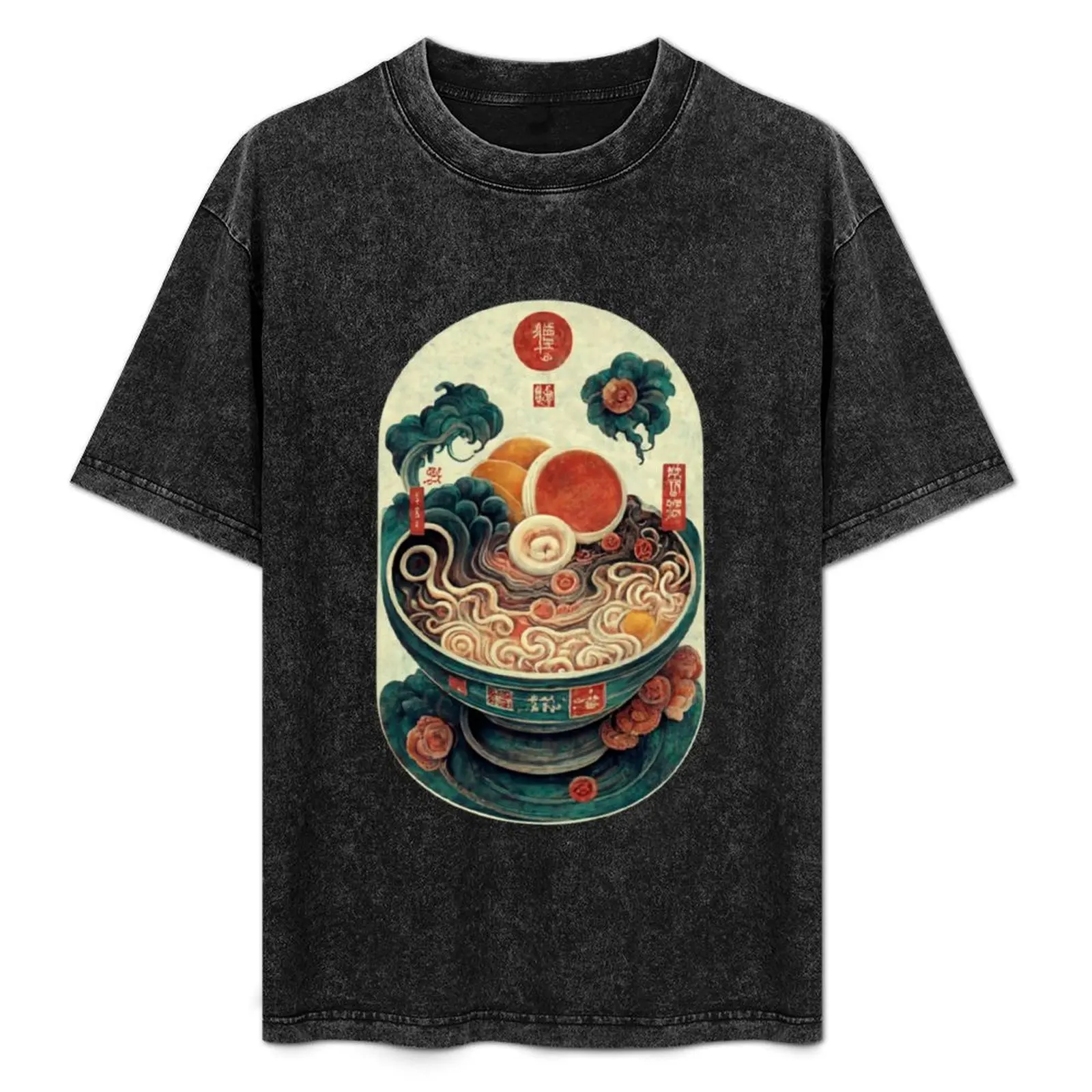

Kawaii Great Ramen Wave: The Kanagawa Ramen Ocean Wave Art Voyage T-Shirt Summer Holiday T-Shirt