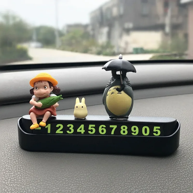 

Automotive Dashboard Accessories Interior Decor Car Decoration Cute Cartoon Auto Temporary Parking Number Plate Phone Card Fun