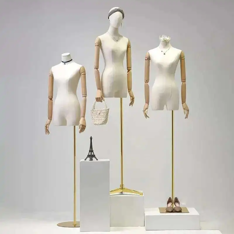 

Clothing Store Mannequin for Women's Clothing Pendant Joint Hand Small Chest Model Frame Window Upper-Body Display Stand