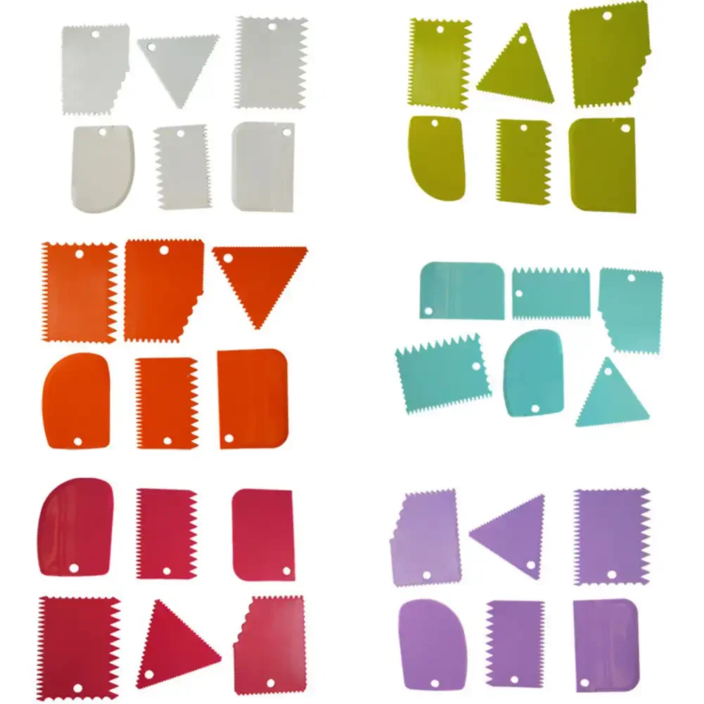 Pottery Plastic Scraper Tools Cake Pastry Clay Sculpture Tooth Shape Pottery Clay Sculpture Carving Tool DIY Clay Texture Scrape