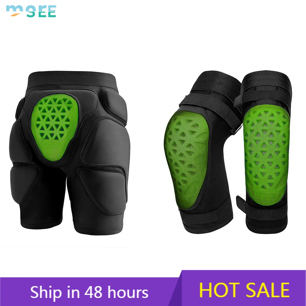 

POWER LEAP SeeMore Adults Children Skate Skiing protection Equipment Hip protection Ski Snowboard Gear Knee Brace Set