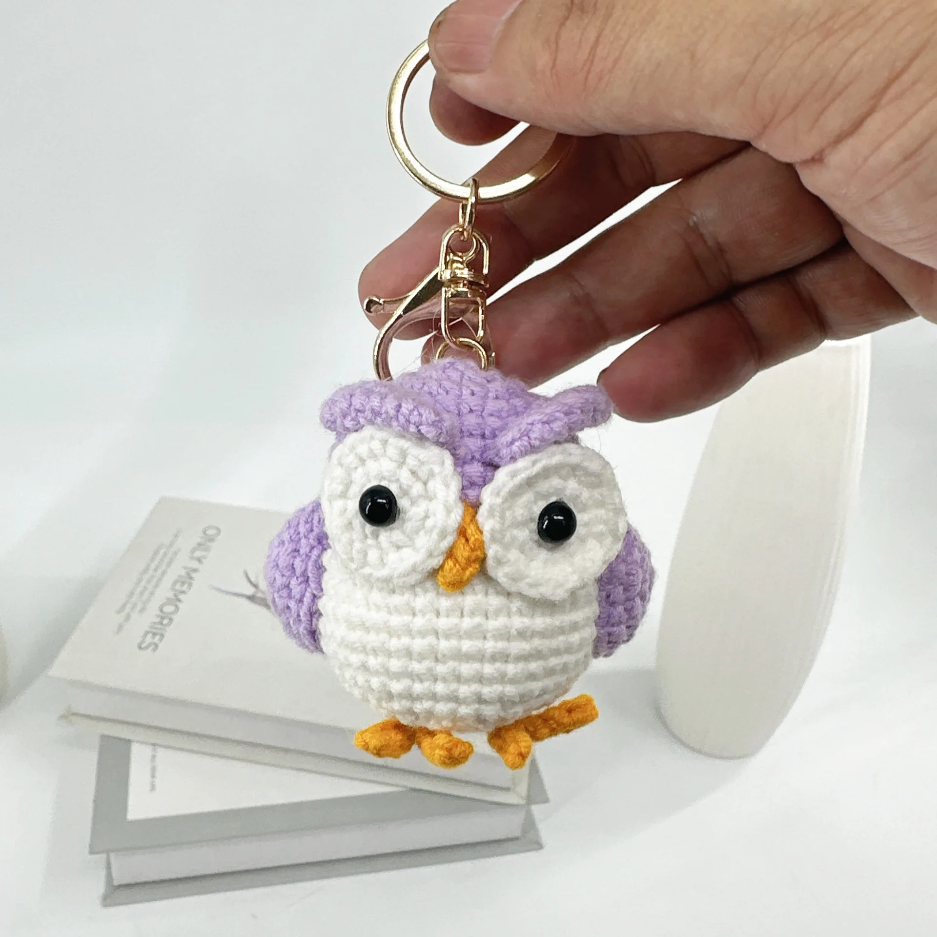 

Crochet Funny Owl Keychain Handmaking Knitted Small Bird Doll Keyrings For Bag Pendant Cute Parrot Crochet Keychain Wholesale