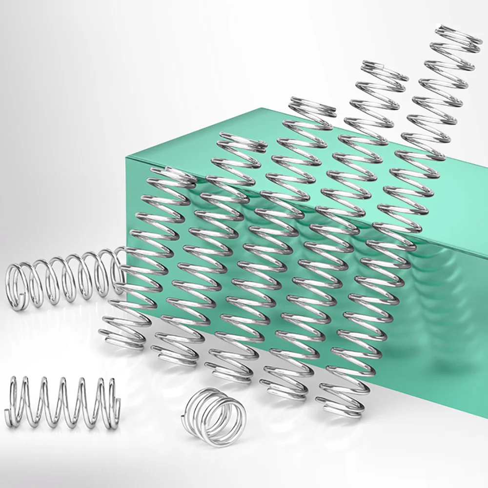 5Pcs 304 Stainless Steel Compression Spring Diameter 1.6mm Cylidrical Coil Return Springs Pressure Spring diameter 9mm to 25mm