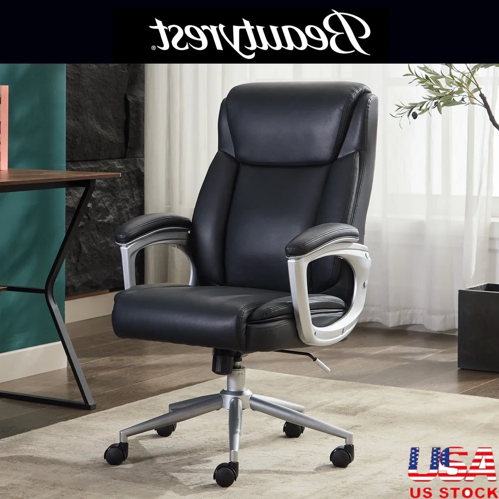 

Ergonomic Office Chair with Padded Armrests Adjustable Height Lumbar Support Memory Foam Comfortable Teens and Adults