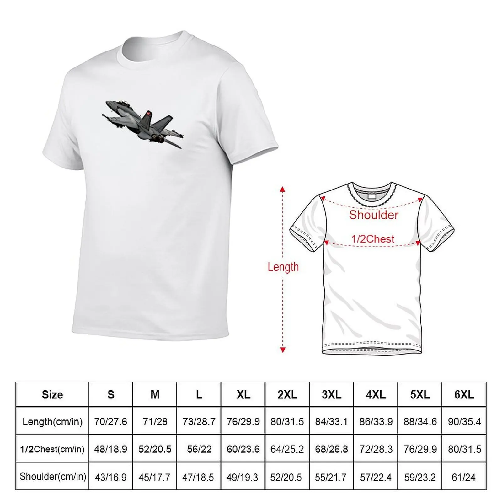 F/A-18 T-Shirt t shirts for man graphic vintage cotton tshirt 100% T-Shirt