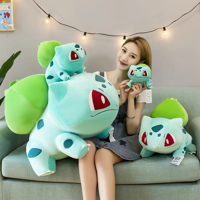 Big Size TAKARA TOMY Pokemon Bulbasaur Peluche Plush Toys Soft Pikachu Charmander Squirtle Pokemon Stuffed Toy Xmas Gift