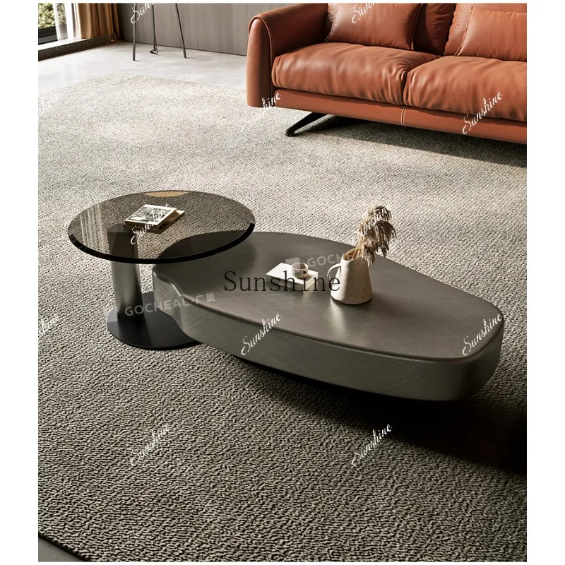 Italian modern simple light luxury mango creative combination size apartment tea table  FT