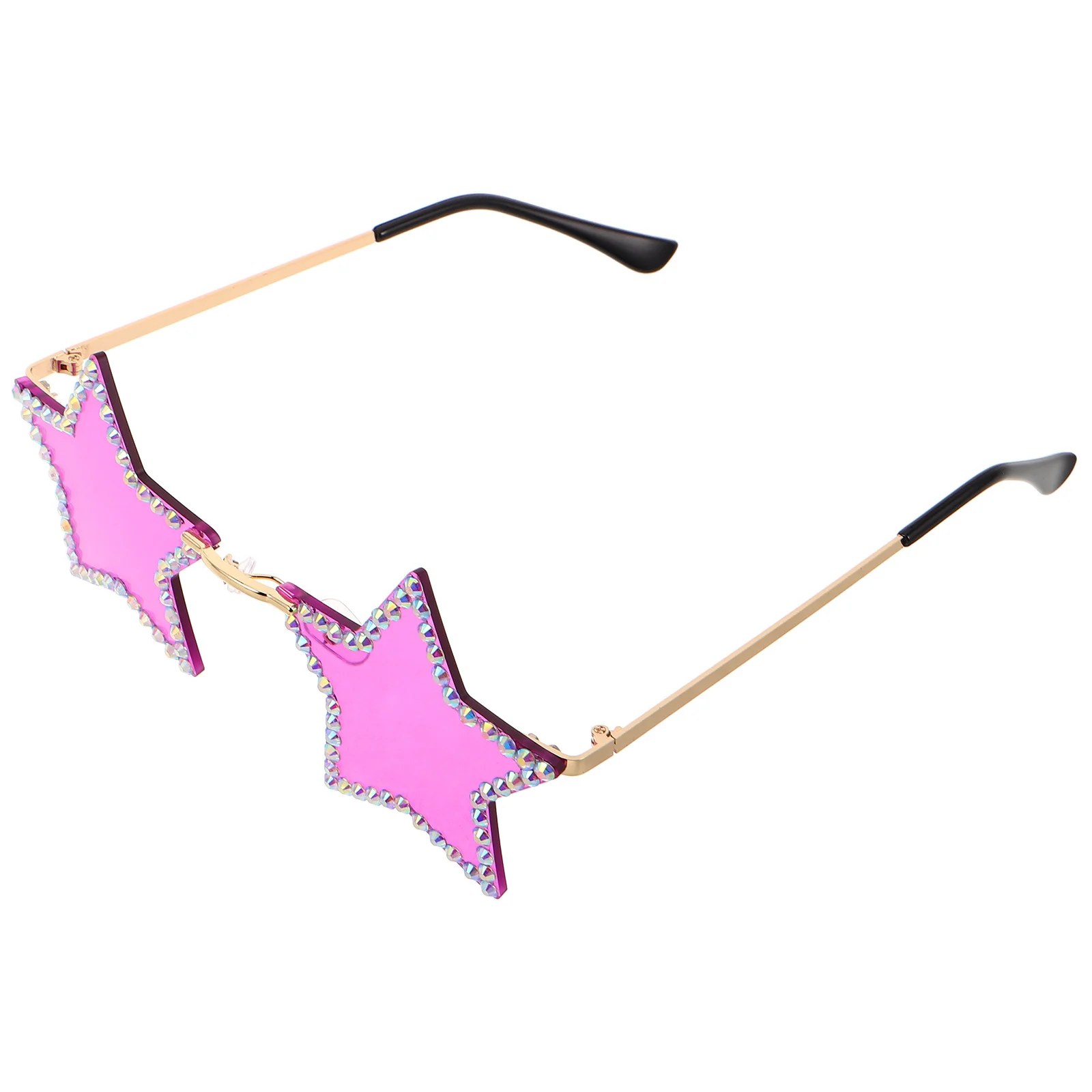 

Five-Pointed Star Sunglasses Rimless Glitter Rhinestones Uv Protection Party Festival Halloween Bachelorette Fashion Accessories