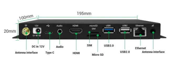 Reproductor multimedia de señalización digital con sistema IPS 1920*1080 4K al por mayor para máquina de visualización
