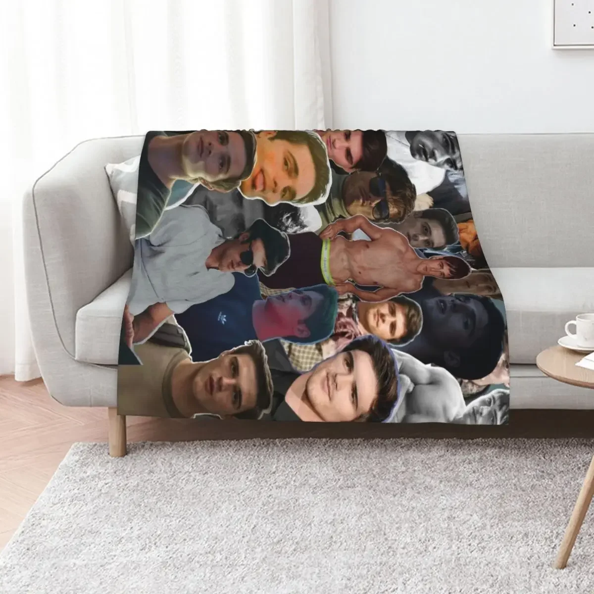 

Jacob Elordi Collage Throw Blanket Summer Hairy Thermals For Travel for winter Blankets