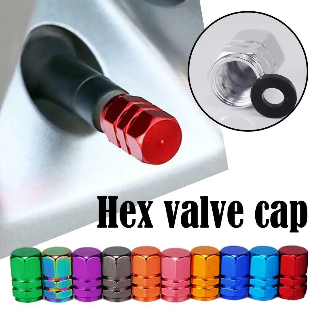 Tire Valve Stem Caps Decorative Tires Accessories Aluminum Alloy Nipple Wheel Caps For Cars Motorcycles Bicycle Cover Dustproof