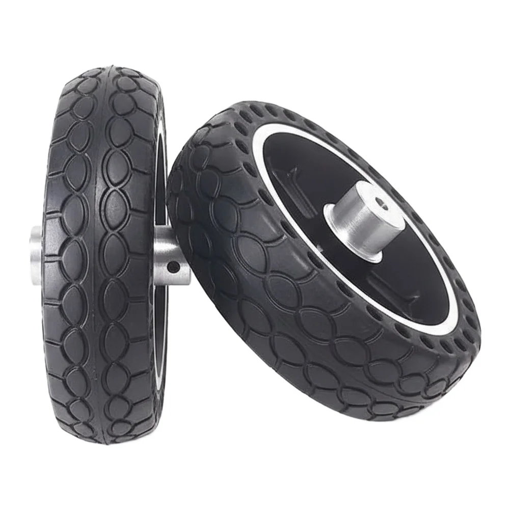 Robot Drive Wheels 5 5 Inch Solid Tires with Metal Rims 145x45mm Rubber Tires for Small Car Robots AGVs and Warehouse Use