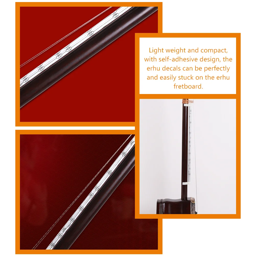 

Erhu Beginner Fretboard Decals Note Guide Trainer Aluminum Scale Stickers Practice Accessories Instrument Durability Compact
