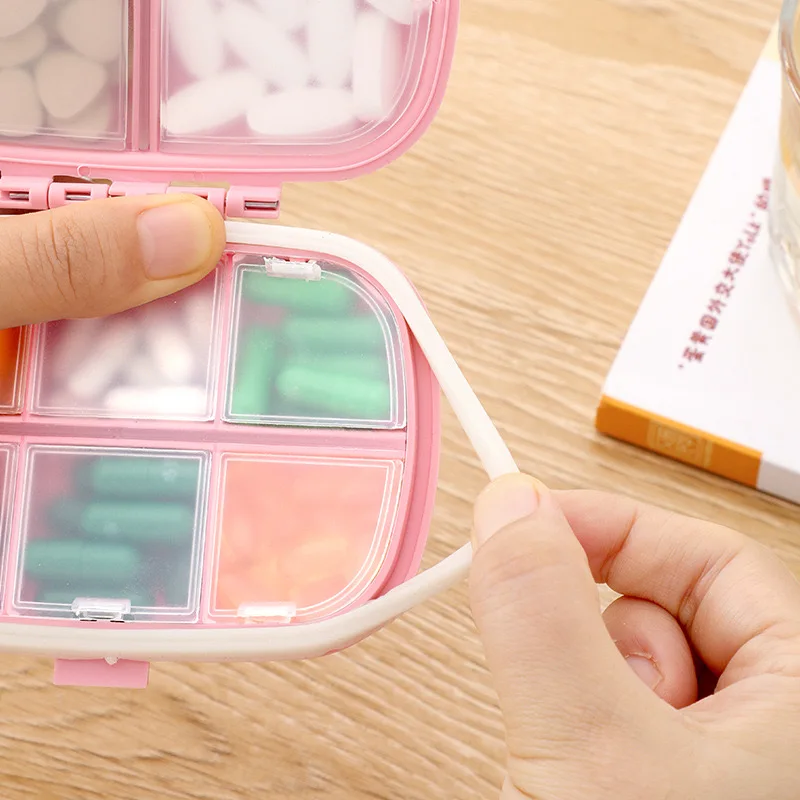 Portable Small Medicine Box Three Meals a Day Sealed Moisture-proof Seven Days a Week Carry-on Drugs Drug Sub-packaging Storage