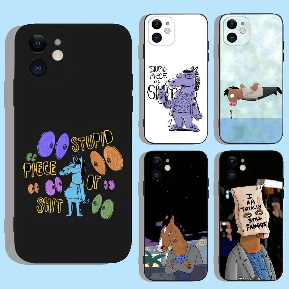 

Cool B-BoJack Horseman PG Phone Case For iPhone 17,16,15,14,13,12,11,XS,XR,X,8,7,Pro,Max,Plus,Mini,Air,e Silicone Black Cover