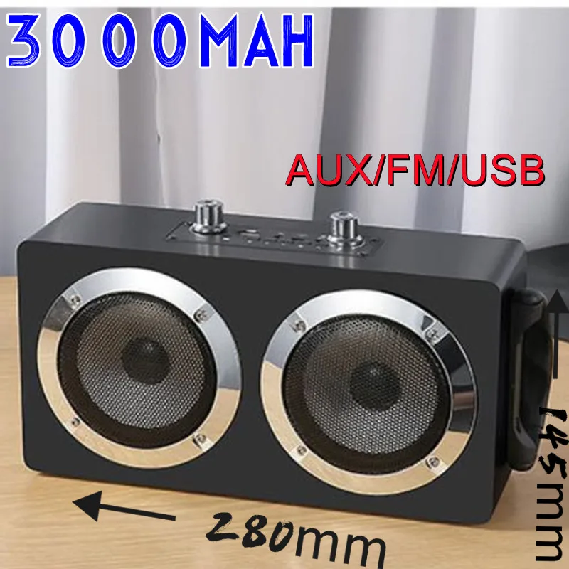 

50W Power Portable Bluetooth Speaker Wireless Subwoofer Home Theater HiFi Stereo Boombox FM Radio Music Center Outdoor Sound Bar