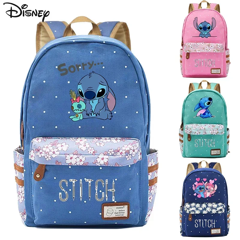 Kawaii Disney Stitch Boy Girl Kids School Book Bags Women Bagpack Teenagers Schoolbags Canvas Travel Laptop Backpacks Kids Gifts