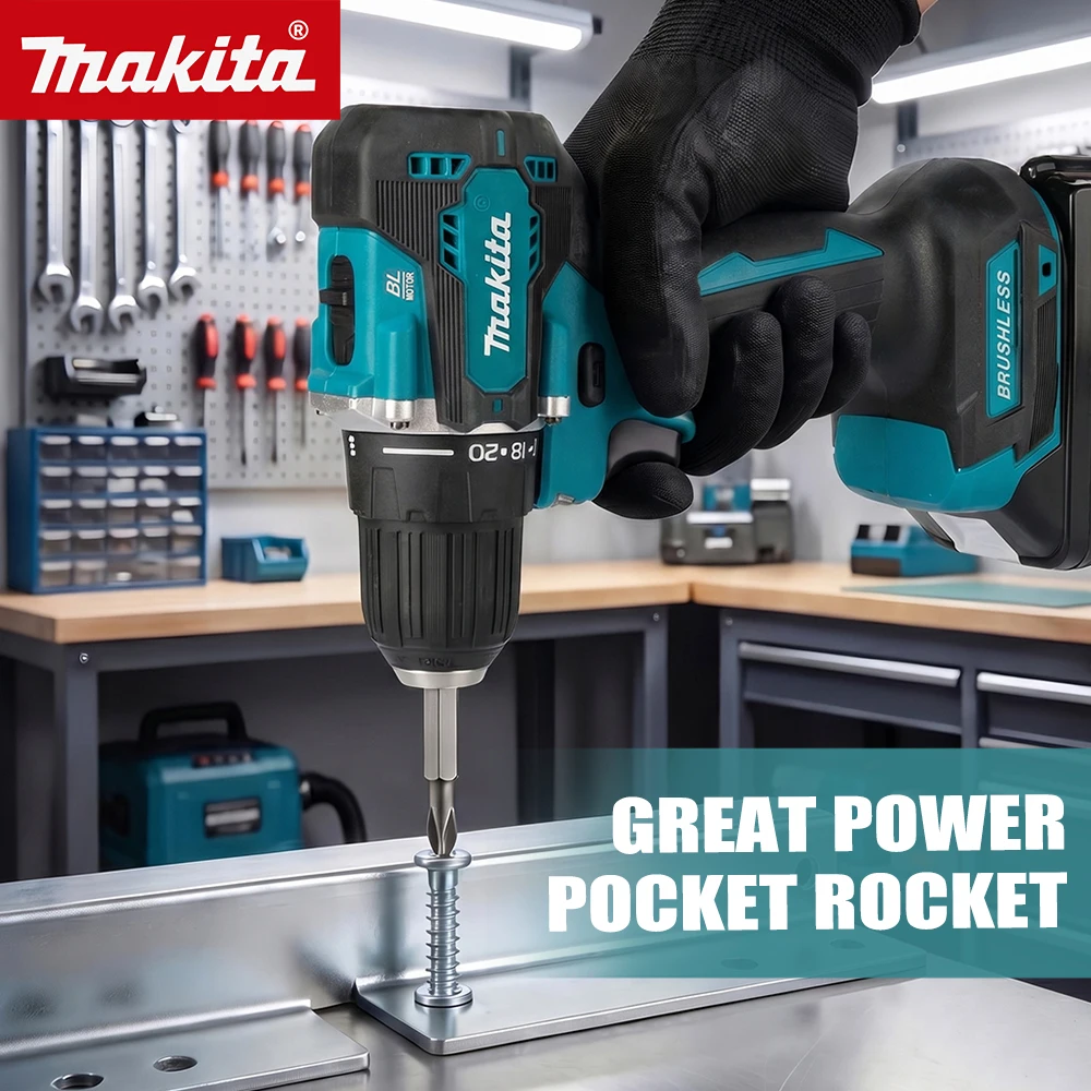Makita DDF487 18V Electric Screwdriver Brushless Cordless Driver Drill LXT Battery Drill Brushless Motor Compact Great Couple gallery 4