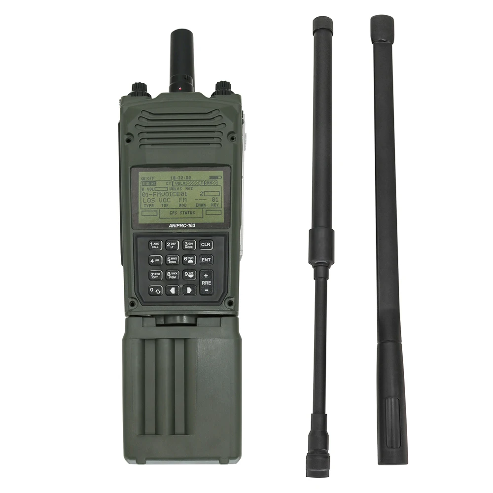 Modelo de Radio Virtual PRC 163 (sin función) para Ptt táctico de 6 pines y auriculares tácticos militares Airsoft COMTAC, auriculares de tiro