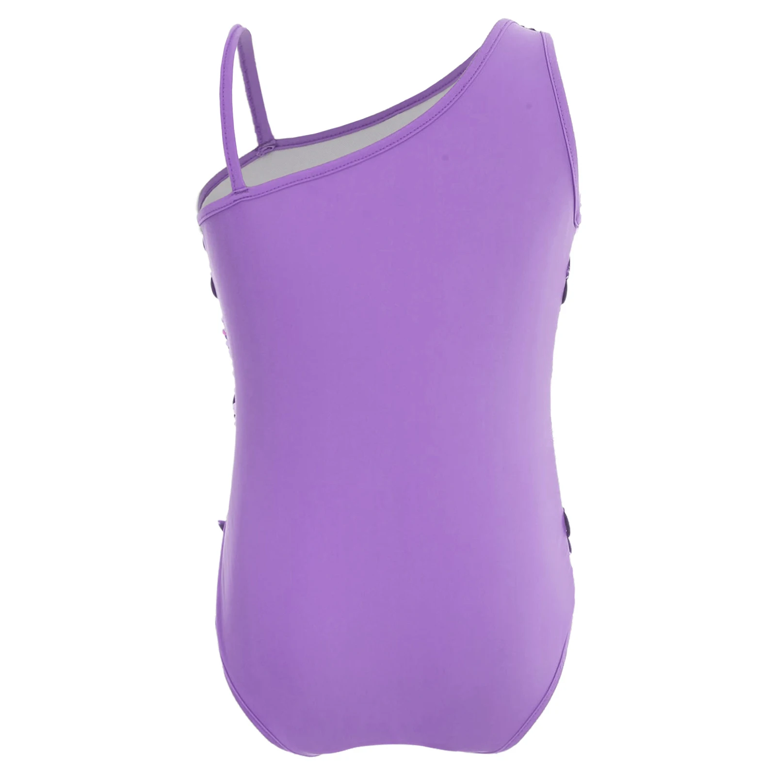 Kids Girls Ballet Jersey Athletic Figure Skating Unitard Jumpsuit Sparkly Sequins Latin Dance Leotard Gymnastic Bodysuit Costume