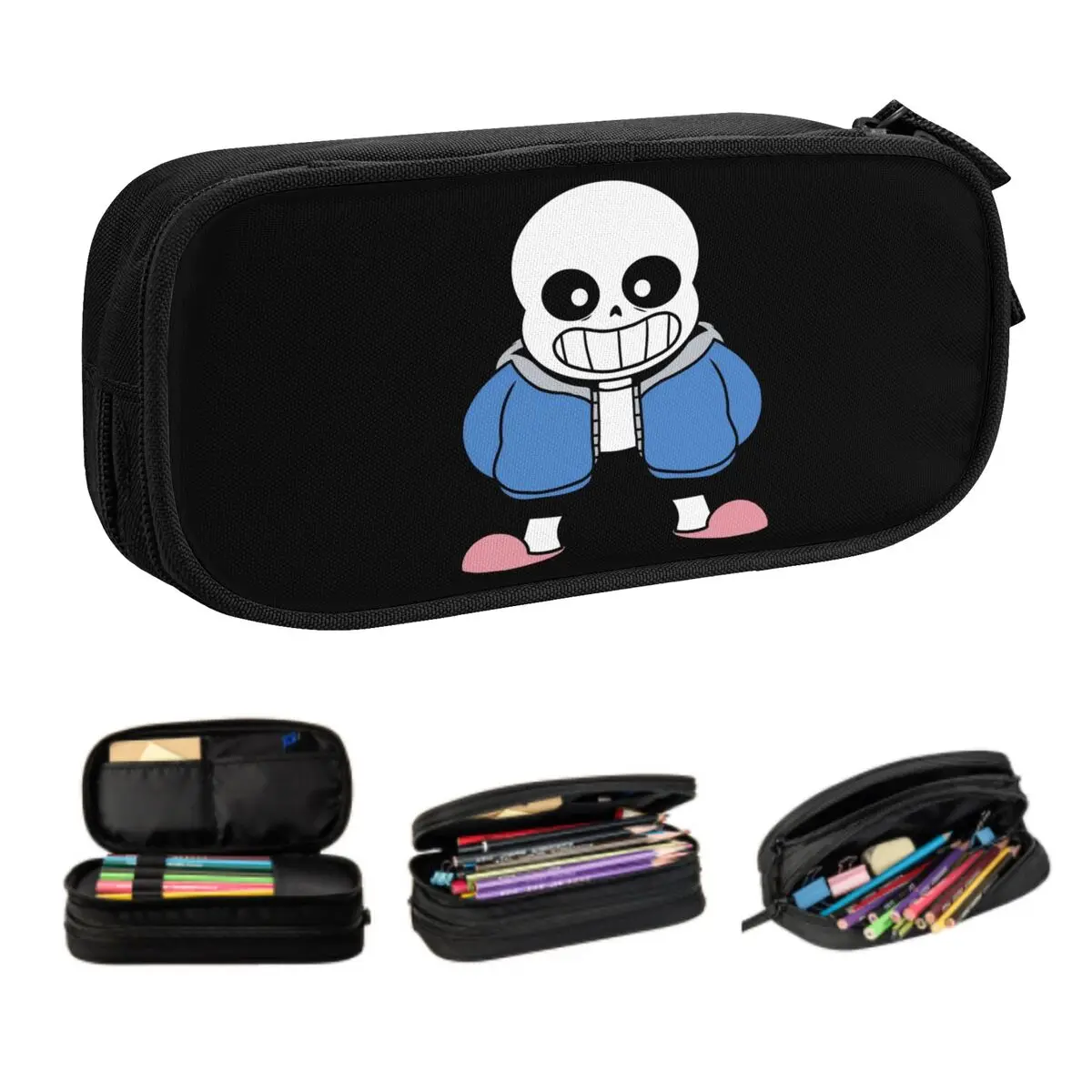 Custom Sans Undertale Game Korean Pencil Case Girl Boy Big Capacity Pencil Pouch Students Stationery