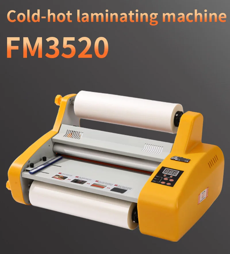 Imagem -03 - Máquina de Laminação a Frio e Quente Fm3520 a3 Laminador de Filme Fotográfico Plástico Frio Máquina de Selagem Elétrica