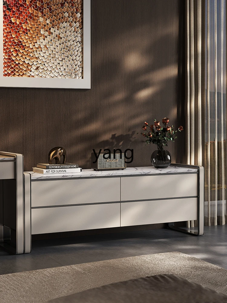 LMMM Italian minimalist TV cabinet bedroom modern minimalist light luxury high-end solid wood storage cabinet