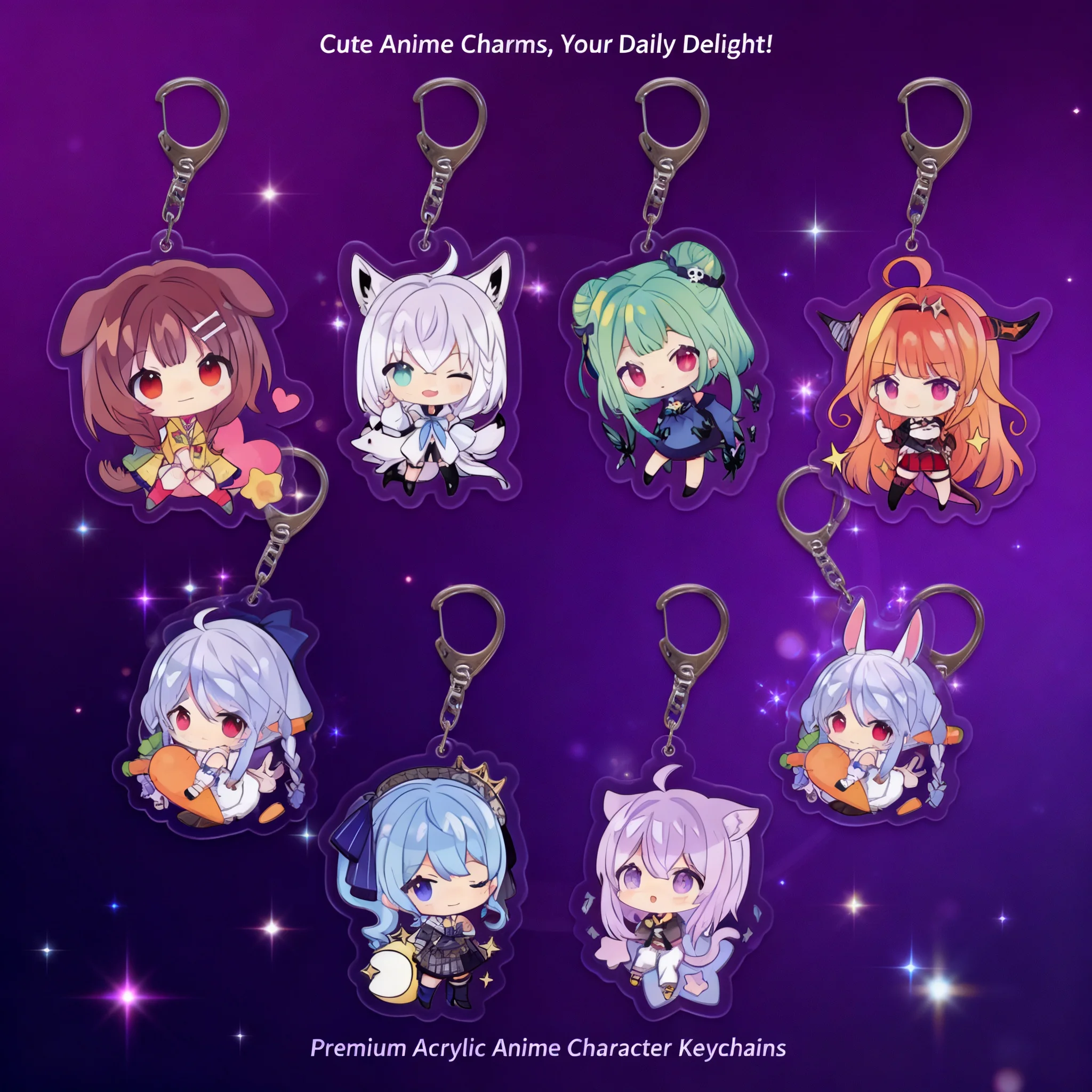 

Virtual Streamer Acrylic Keychain Student Pendant New Double Sided Transparent Hanging Accessories