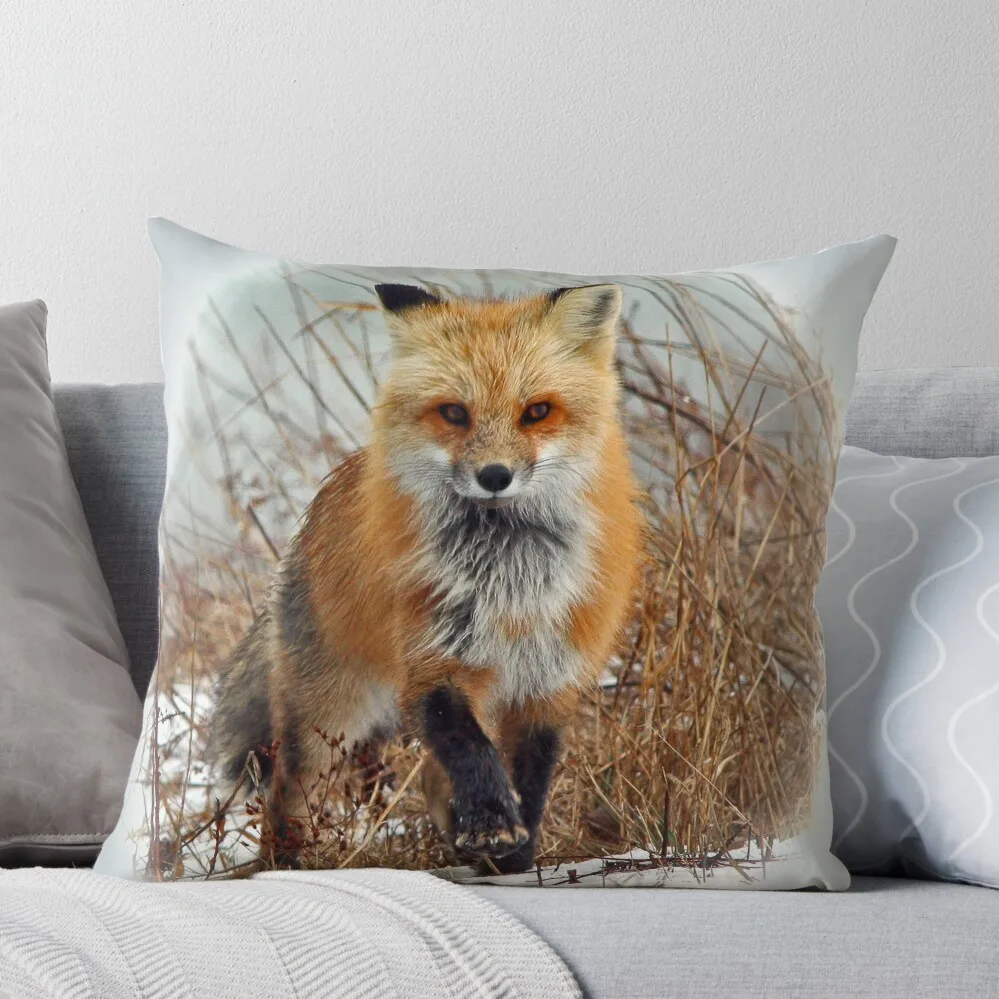 

Red Fox Throw Pillow Luxury Cushion Cover ornamental pillows for living room Plaid Sofa Couch Pillows