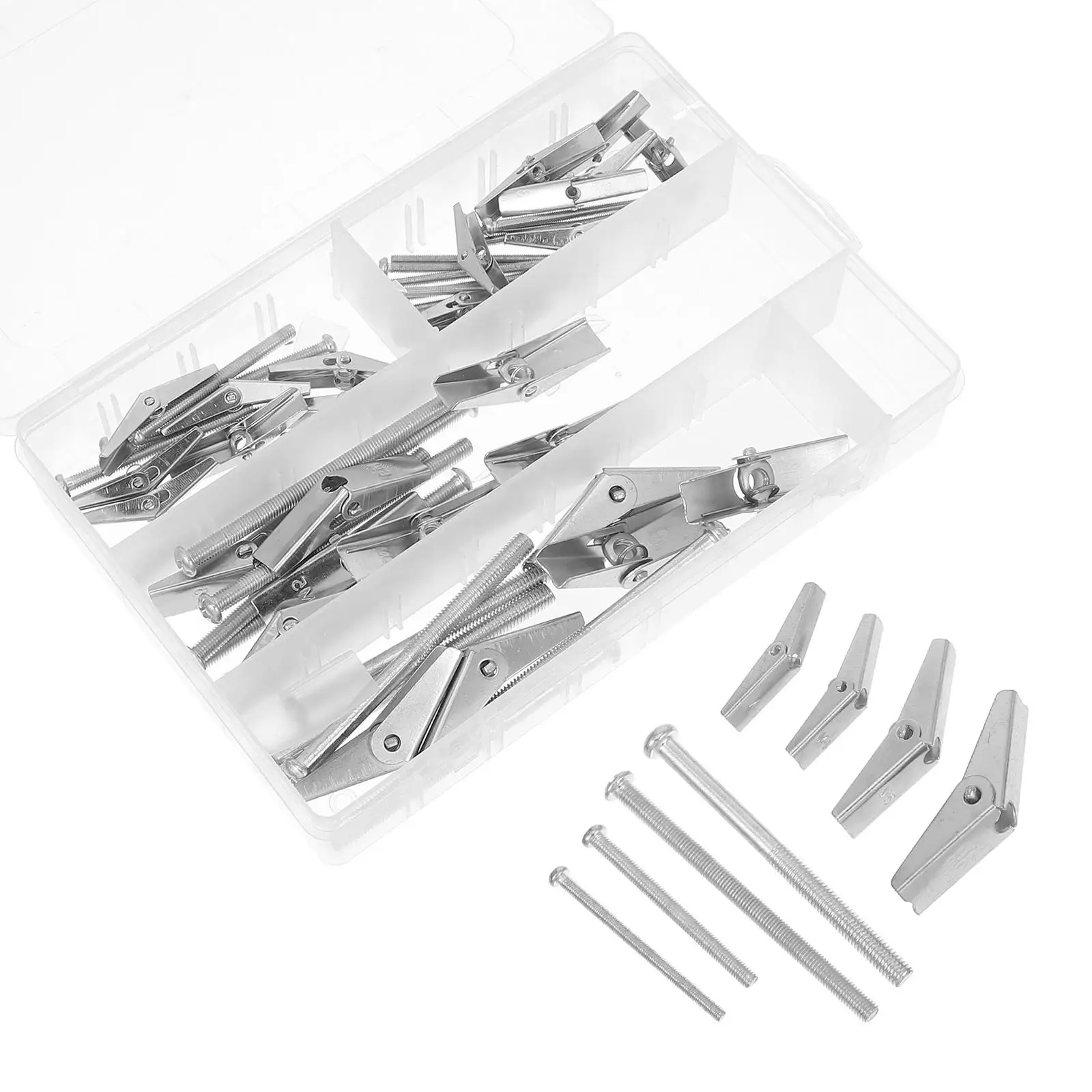 

32 Pcs Anchor Bolts Drywall Anchors Heavy Duty and Screws Kit Drive Plate Butterfly Assorted Nut Mirror