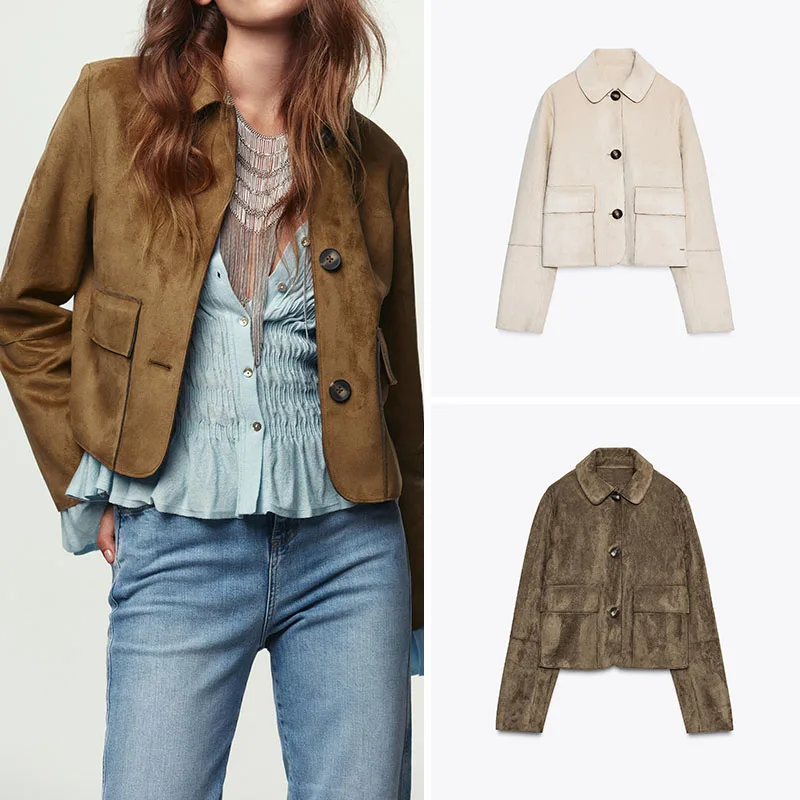 

Новое поступление, женская куртка Jaet ZA2025, повседневная верхняя одежда со стойкой, осень 2023, другие материалы для женщин