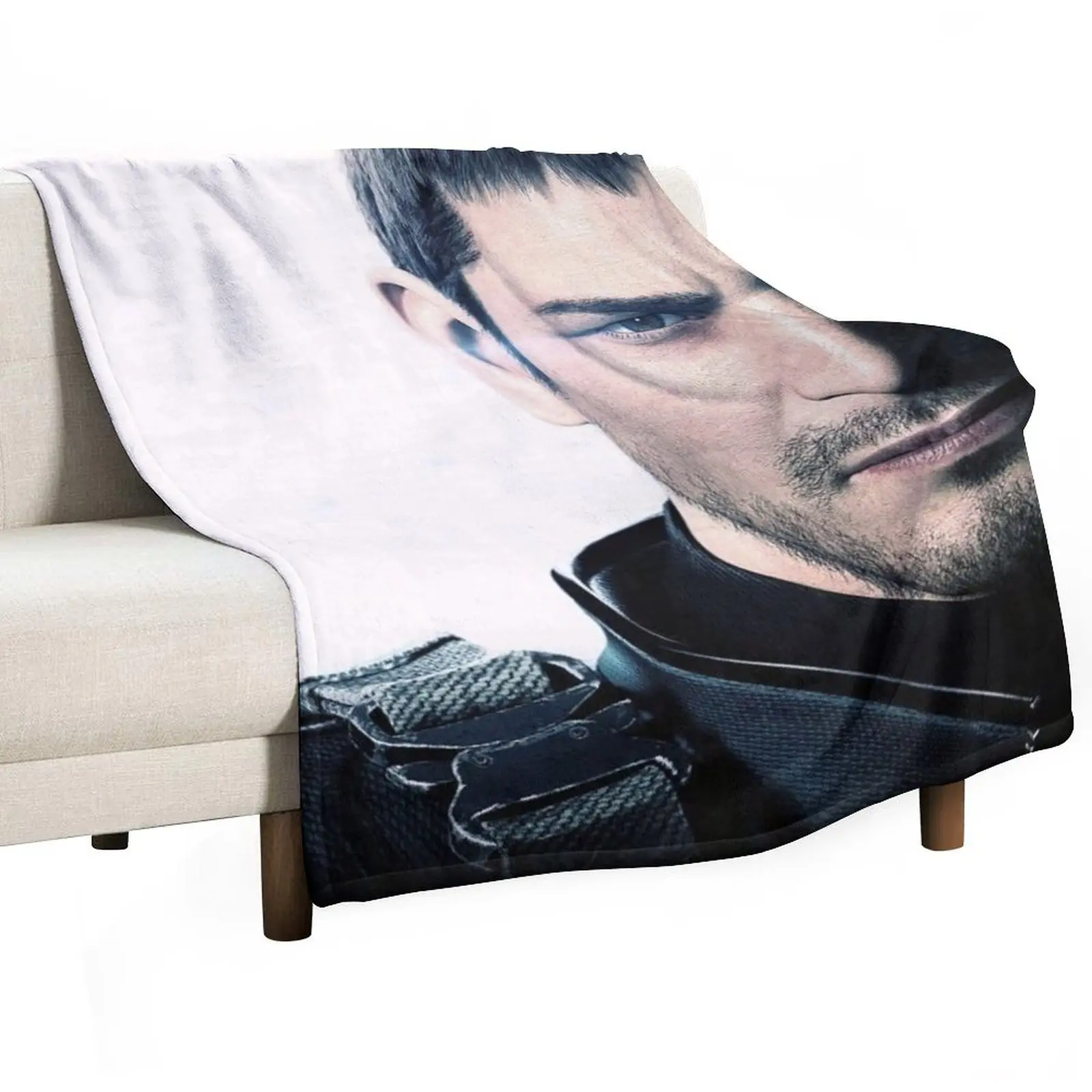 Leon in RE Village Throw Blanket Foldable Soft Warm Blanket for Outdoor Use