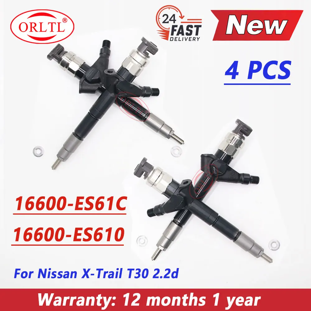 

4 шт. 16600-ES61C дизельный инжектор 16600-ES610 топливная форсунка 16600ES61C 16600ES610 для NISSAN X-Trail 2.2L 16600 ES61C ES610