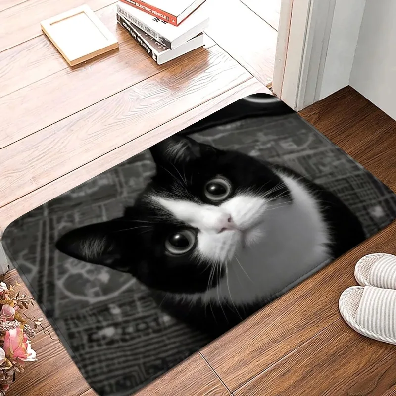 Entrance Doormat Realistic Cat Dog Pattern Rug Home Decoration Living Room Bedroom Kitchen Anti Slip Carpet
