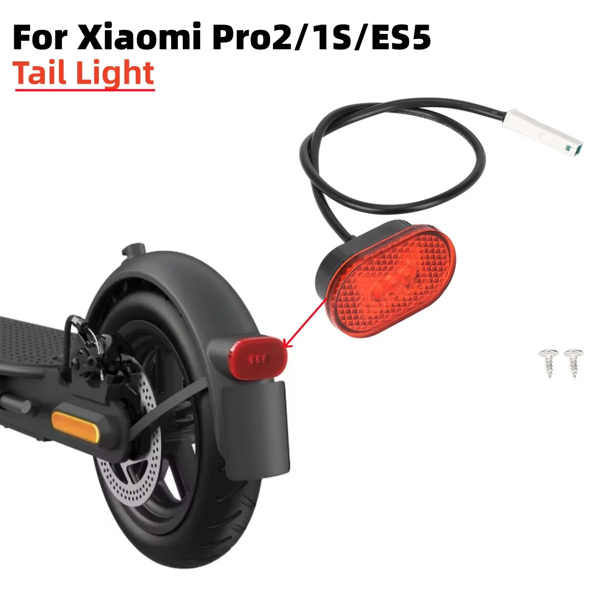 For Xiaomi Pro2 1S  ES5 Electric Scooter Taillight High Brightness Rear Tail Lights Safety Warning Stoplight Repairement Parts
