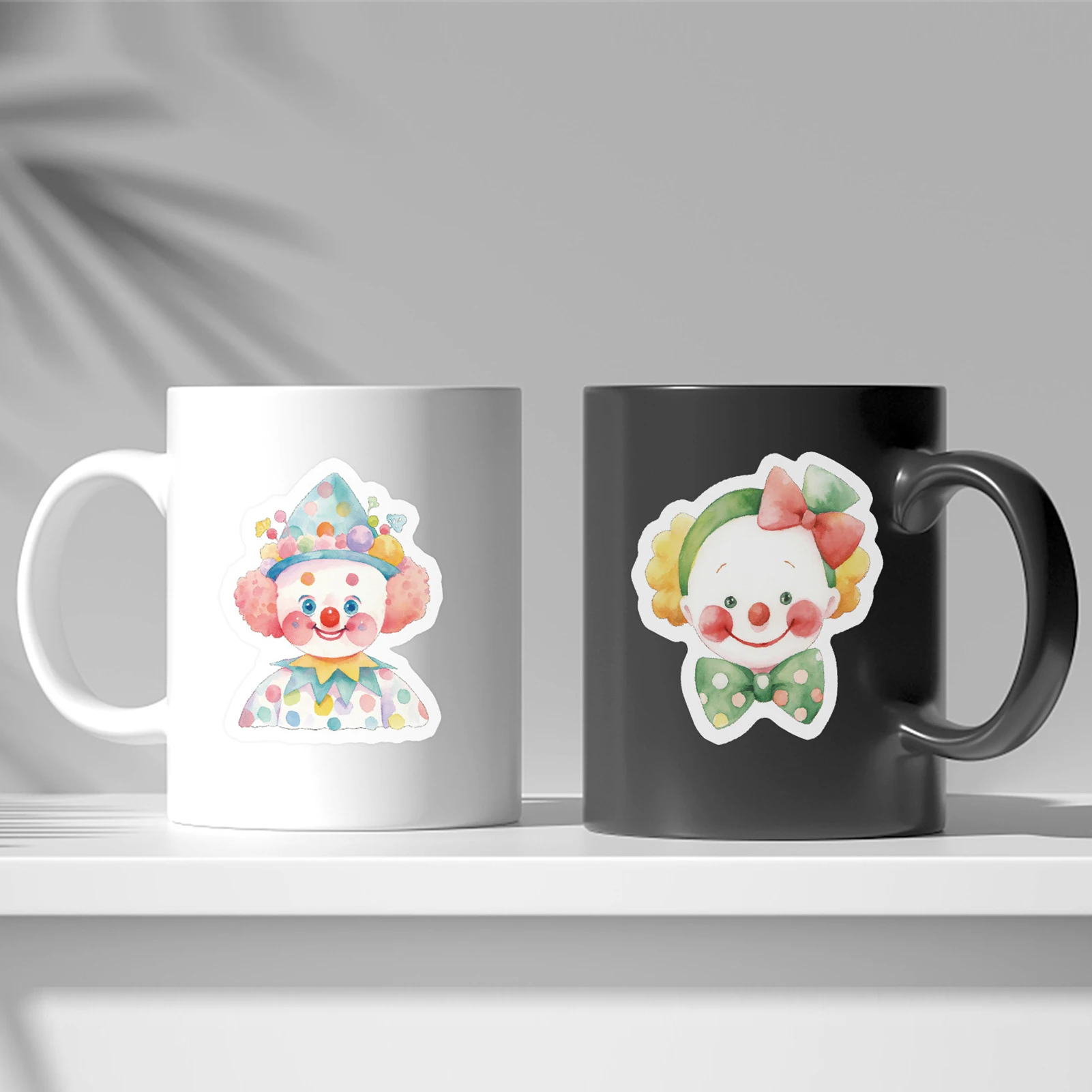 

50Pcs Waterproof Clown Graffiti Stickers for Phone Cup Luggage Decoration PVC Material Vibrant Colors Easy Application