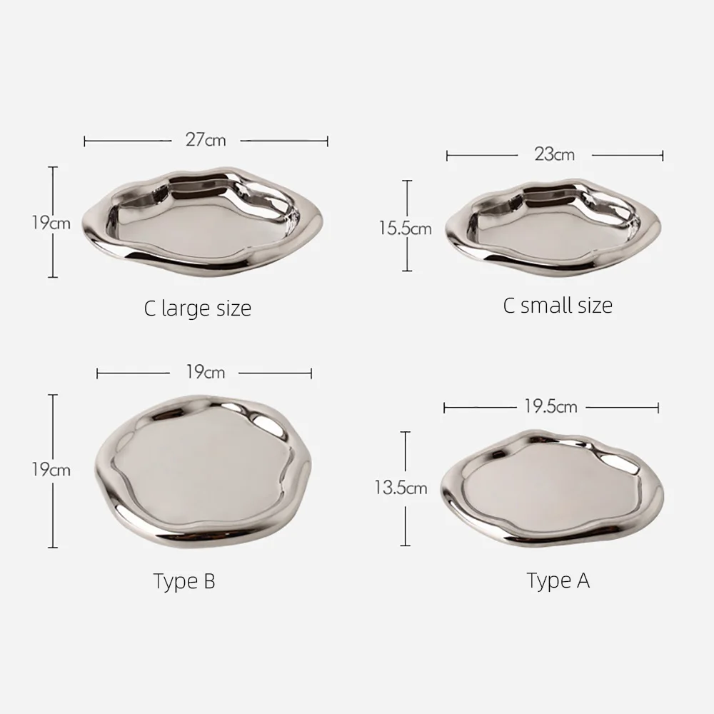 Bandeja De Armazenamento De Jóias De Cerâmica, bandeja Criativa De Ins, exibição De Luxo Leve, Bandeja De Lanche, Ornamentos Decorativos Modernos