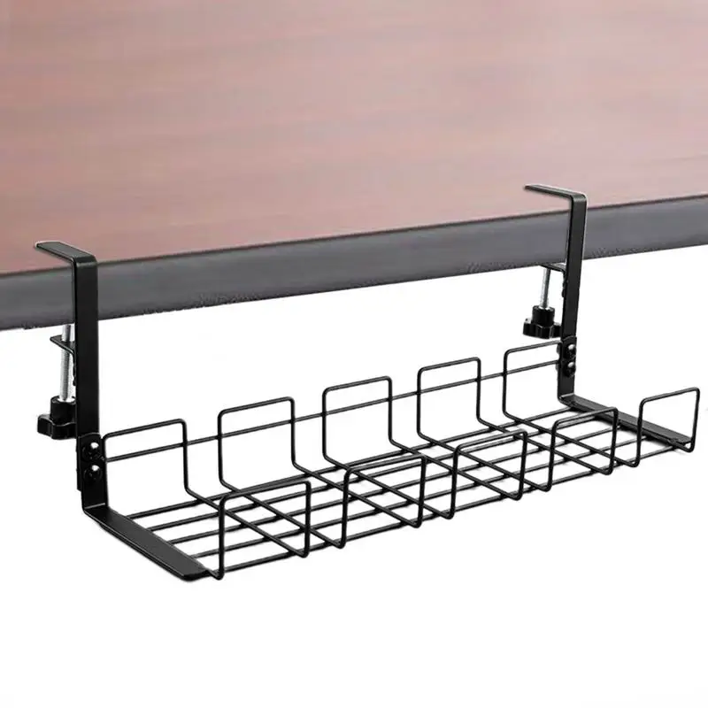 

Hole-free Under-desk Desktop Storage Rack Holder Under-desk Cable Management Desk Storage Rack organizer for home accessories