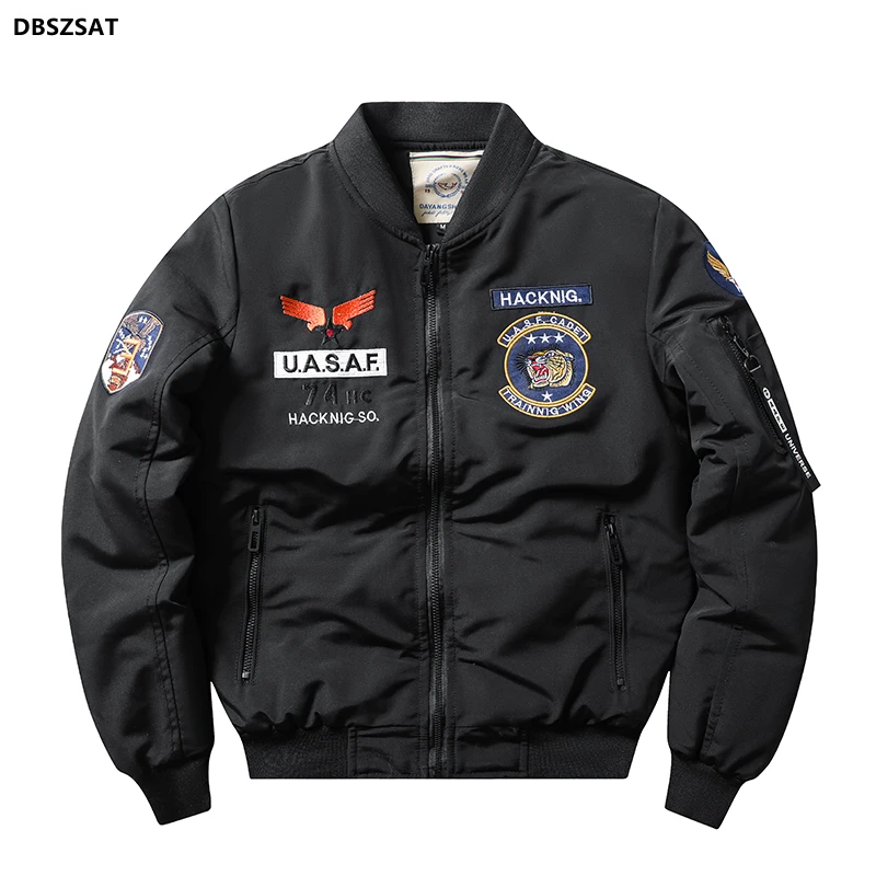 Bomber jacke ma1 Luftwaffe Pilot lässig Neuankömmling Militärs til Männer dicken Fleece Samt mantel Winter männlich grün blau Khaki