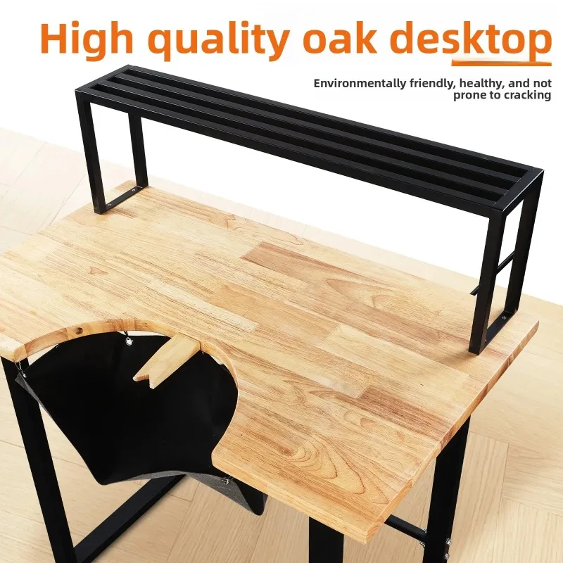 Professional Metalworking Jewelry Processing Table, Leather Pocket Tool Holder, Micro‑Inlay Grinding High‑Efficiency Workbench