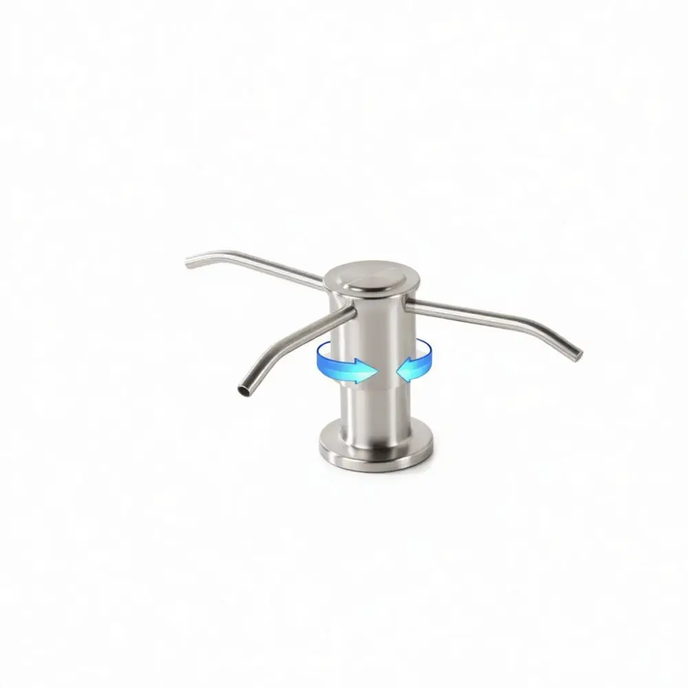 Kitchen Sink Soap Dispenser Extension Tube Kit Stainless Steel Press Head For Dishwashing Cleaner Liquid Soap Use