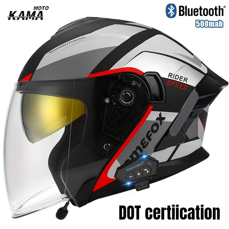 

Motorcycle Helmet for Men and Women DOT Certification Moto Helmet Dual Lens Sun Visor Scooter Bike Helmet Casco Casque Moto