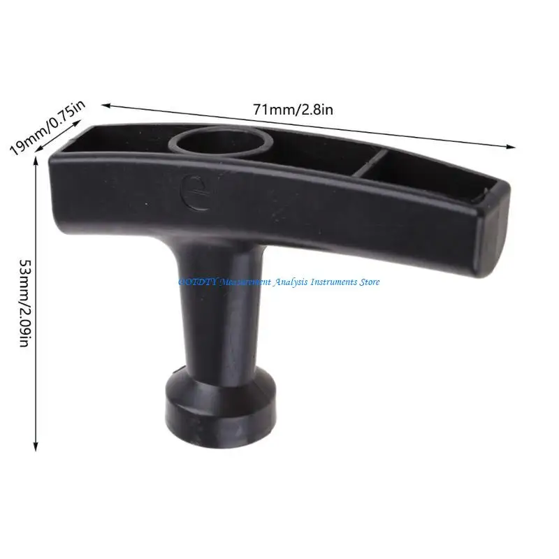 367d Schwarzer Lenker Ersatz Rückstoß Starter Pull Garden Tool Lenker Rasenmäher Einfach zu installieren